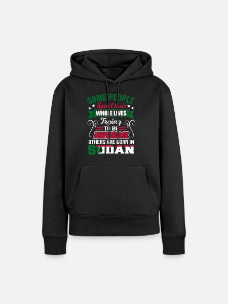 Sudan - Frauen Premium Bio Hoodie - Schwarz