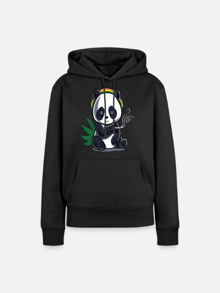 Cannabis Hanf THC 420 - Frauen Premium Bio Hoodie - Schwarz