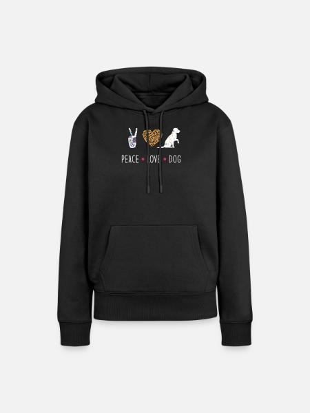 Hund - Frauen Premium Bio Hoodie - Schwarz