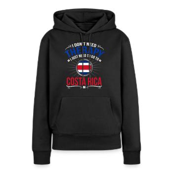 Costa Rica - Frauen Premium Bio Hoodie - Schwarz - Vorne - Julia (174cm)