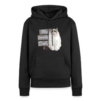 M lovely doll - Frauen Premium Bio Hoodie - Schwarz - Vorne - Julia (174cm)