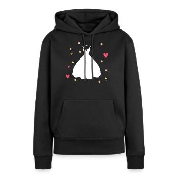 Braut - Frauen Premium Bio Hoodie - Schwarz - Vorne - Julia (174cm)