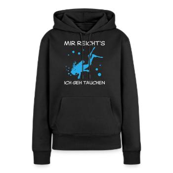 Taucherin Spruch Tauchen Mädchen Damen Geschenk - Frauen Premium Bio Hoodie - Schwarz - Vorne - Julia (174cm)