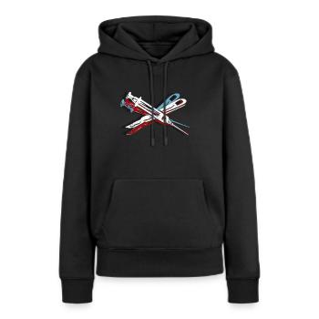 Chirurgien - Sweat à capuche Premium bio Femme - noir - Devant - Julia (174cm)