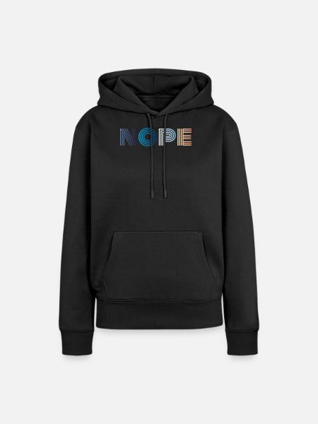 Nope - Frauen Premium Bio Hoodie - Schwarz