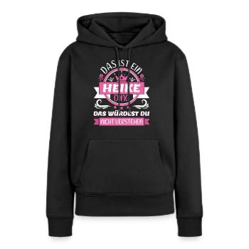 Heike Name Vorname Namenstag Namensgeschenk - Frauen Premium Bio Hoodie - Schwarz - Vorne - Julia (174cm)