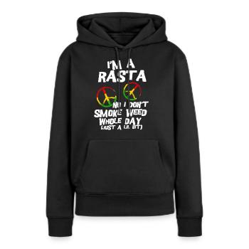 Rastafari cadeau Judah Marley Rasta Reggae Jah - Sweat à capuche Premium bio Femme - noir - Devant - Julia (174cm)