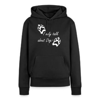 Pattes pattes pattes de chien chien chien - Sweat à capuche Premium bio Femme - noir - Devant - Julia (174cm)