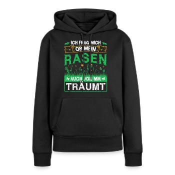 Rasen Gärtner Hobbygärtner Garten Blumen Wiese - Frauen Premium Bio Hoodie - Schwarz - Vorne - Julia (174cm)