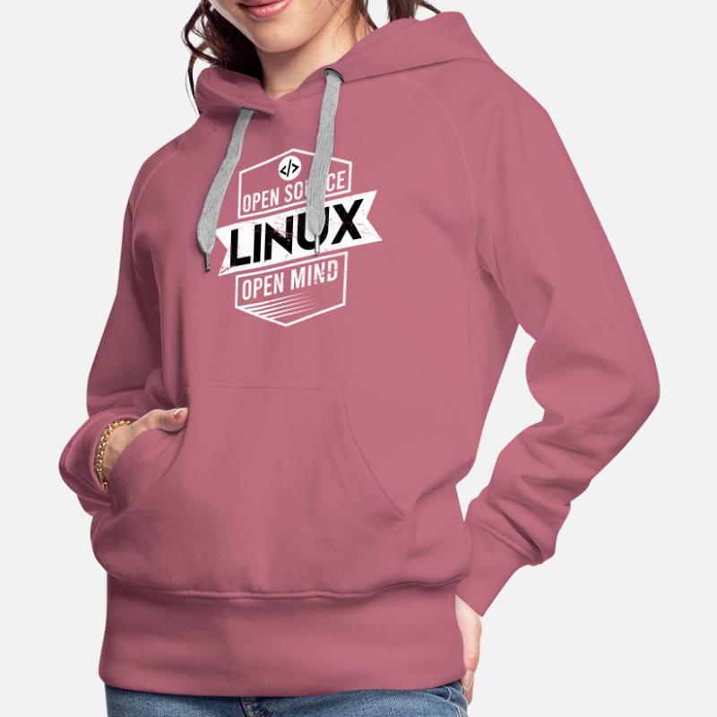 Programmeurs Linux cadeau open source Sweat à capuche Premium bio Femme