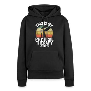 Künstliches Knie Knie Operation Physio Therapie - Frauen Premium Bio Hoodie - Schwarz - Vorne - Julia (174cm)