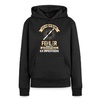 Blockflöte Flöte Orchester Musikverein - Frauen Premium Bio Hoodie - Schwarz - Vorne - Julia (174cm)