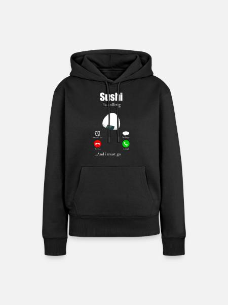 Sushi - Frauen Premium Bio Hoodie - Schwarz