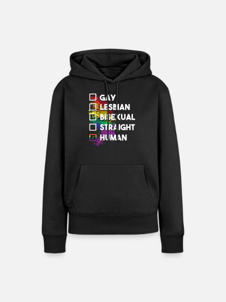 Equality - Frauen Premium Bio Hoodie - Schwarz