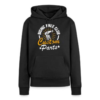 Knie OP Geschenk Operation Knie OP Genesung Lustig - Sweat à capuche Premium bio Femme - noir - Devant - Julia (174cm)