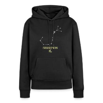 Skorpion Sternzeichen - Frauen Premium Bio Hoodie - Schwarz - Vorne - Julia (174cm)