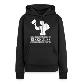 Herren Bierkules Biercules - Frauen Premium Bio Hoodie - Schwarz - Vorne - Julia (174cm)