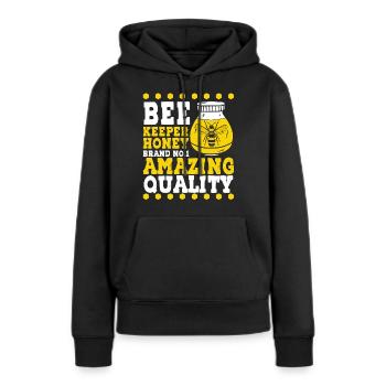 Bee Keeper Honey Amazing Quality Apiculture Abeille - Sweat à capuche Premium bio Femme - noir - Devant - Julia (174cm)