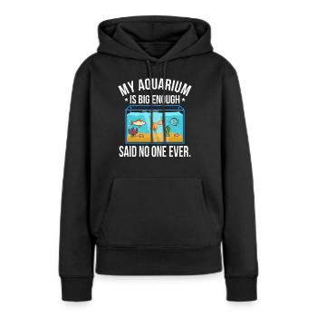 Aquarium - Sweat à capuche Premium bio Femme - noir - Devant - Julia (174cm)