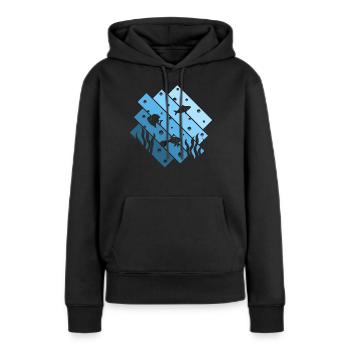 Aquarium - Frauen Premium Bio Hoodie - Schwarz - Vorne - Julia (174cm)