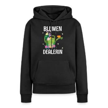 Blumen Dealerin Floristin Gärtnerin Pflanzen - Frauen Premium Bio Hoodie - Schwarz - Vorne - Julia (174cm)