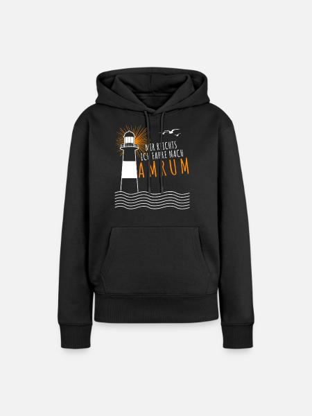 Amrum Spruch - Mir reichts - Frauen Premium Bio Hoodie - Schwarz