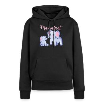Meilleur maman maman maman maman éléphant - Sweat à capuche Premium bio Femme - noir - Devant - Julia (174cm)