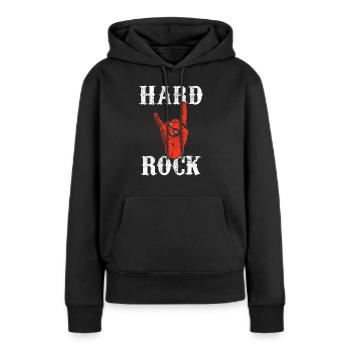 hard rock - Sweat à capuche Premium bio Femme - noir - Devant - Julia (174cm)