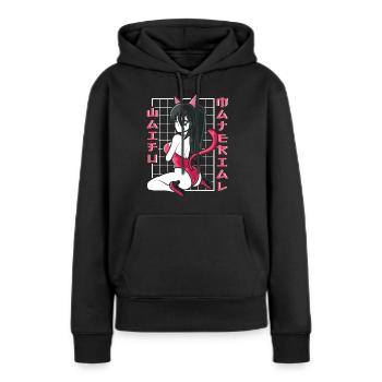 Waifu Material Cosplayer Anime - Frauen Premium Bio Hoodie - Schwarz - Vorne - Julia (174cm)
