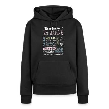 Titanhochzeit 23 Jahre Hochzeitstag Geschenk - Frauen Premium Bio Hoodie - Schwarz - Vorne - Julia (174cm)