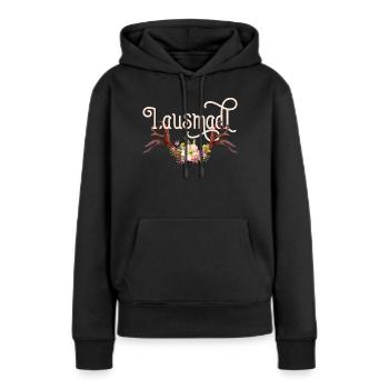Lausmadl - Frauen Premium Bio Hoodie - Schwarz - Vorne - Julia (174cm)