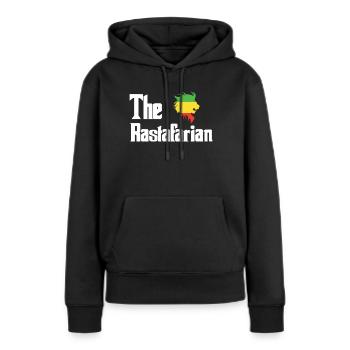 Rastafari - Sweat à capuche Premium bio Femme - noir - Devant - Julia (174cm)