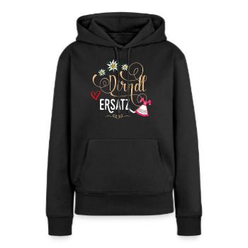 Trachtenshirt Damen Mädchen Dirndl Ersatz Tracht - Frauen Premium Bio Hoodie - Schwarz - Vorne - Julia (174cm)