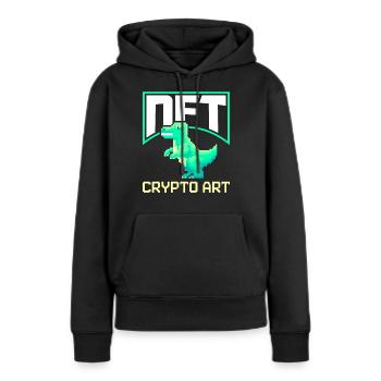Nicht-fungible Token NFTs Krypto-Aktien NFT CRYPTO - Frauen Premium Bio Hoodie - Schwarz - Vorne - Julia (174cm)