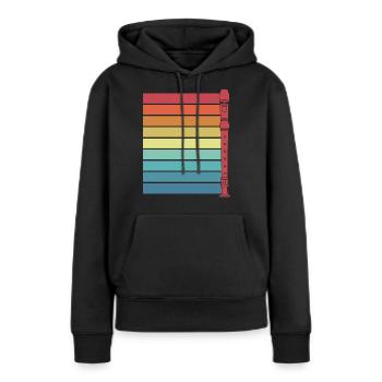 Blockflöte Retro - Frauen Premium Bio Hoodie - Schwarz - Vorne - Julia (174cm)
