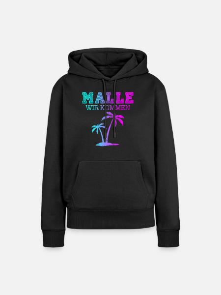 Malle wir kommen - Frauen Premium Bio Hoodie - Schwarz
