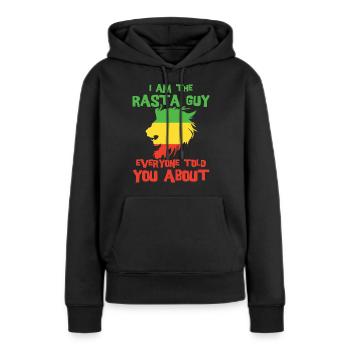 Rastafari Rasta Reggae Jah cadeau Judah Marley - Sweat à capuche Premium bio Femme - noir - Devant - Julia (174cm)