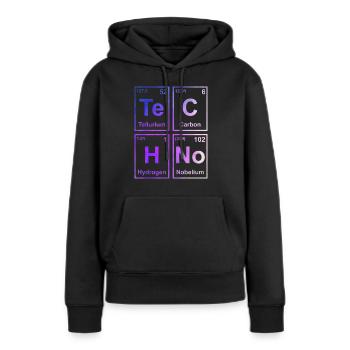 Électro musique Techno Hardstyle Hardtek Deep House - Sweat à capuche Premium bio Femme - noir - Devant - Julia (174cm)