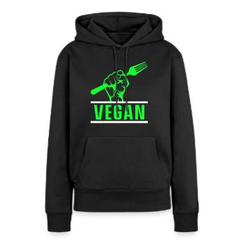 Vegetarisch Veganismus Tierrechte Veggie - Frauen Premium Bio Hoodie - Schwarz - Vorne - Julia (174cm)