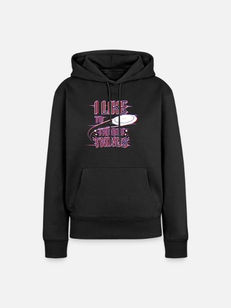 Frisbee throw things - Frauen Premium Bio Hoodie - Schwarz