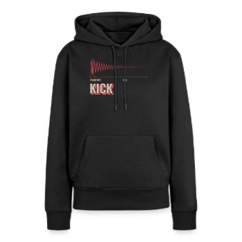 Synthesizer Transient - Frauen Premium Bio Hoodie - Schwarz - Vorne - Julia (174cm)