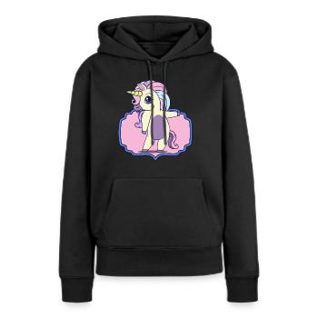 Einhorn Einhorn - Frauen Premium Bio Hoodie - Schwarz - Vorne - Julia (174cm)
