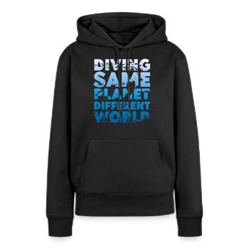 Scuba Diving Diver Diving Same - Sweat à capuche Premium bio Femme - noir - Devant - Julia (174cm)