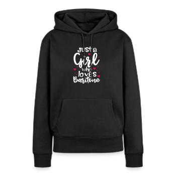 Baryton fille baryton fille fille cadeau fille - Sweat à capuche Premium bio Femme - noir - Devant - Julia (174cm)