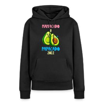 Werdende Eltern Mamacado und Papacado Baby 2022 - Frauen Premium Bio Hoodie - Schwarz - Vorne - Julia (174cm)