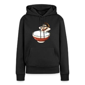 Rice Asian Food Funny Foodie Secret Chinese Korean - Women’s Premium Organic Hoodie - black - Front - Julia (174cm)