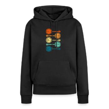 Banjo - Frauen Premium Bio Hoodie - Schwarz - Vorne - Julia (174cm)