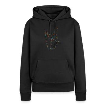 Heavy Metal - Sweat à capuche Premium bio Femme - noir - Devant - Julia (174cm)