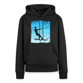 Wasserskier Wasserski Wasserskifahrer - Frauen Premium Bio Hoodie - Schwarz - Vorne - Julia (174cm)