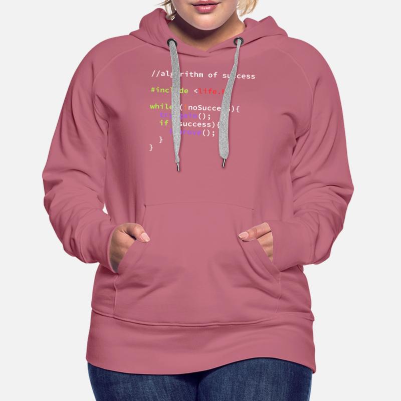 Informaticien codeur Coder Hacker Code Sweat à capuche Premium bio Femme